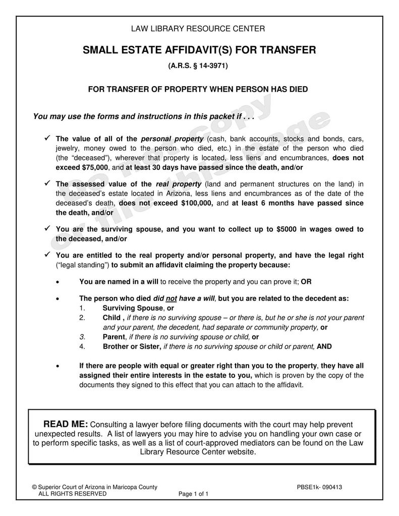 What You Need to Learn About a Small Estate Affidavits: An Overview
